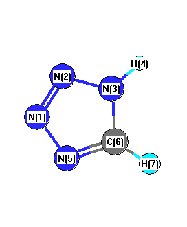 picture of 1H-Tetrazole state 1 conformation 1