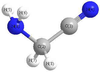 picture of Aminoacetonitrile state 1 conformation 1