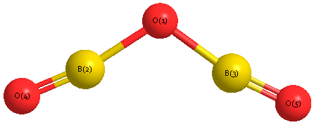 picture of diboron trioxide state 1 conformation 1