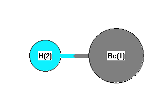 picture of beryllium monohydride state 1 conformation 1