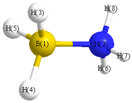 picture of borane ammonia state 1 conformation 1