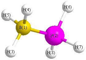 picture of borane phosphine state 1 conformation 1