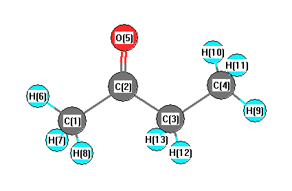 picture of 2-Butanone state 1 conformation 2