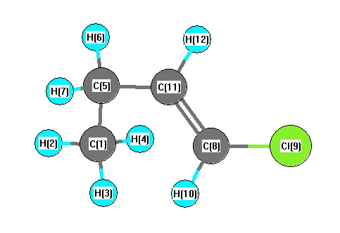 picture of (Z)-1-Chloro-1-butene state 1 conformation 1
