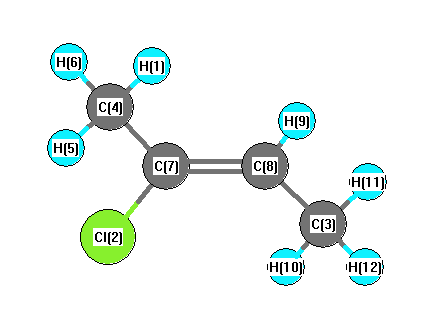 picture of 2-Butene, 2-chloro-, (Z)- state 1 conformation 1