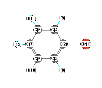 picture of bromobenzene state 1 conformation 1