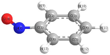 picture of nitrosobenzene state 1 conformation 1