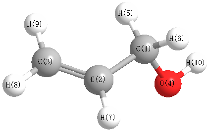 picture of 2-Propen-1-ol state 1 conformation 1