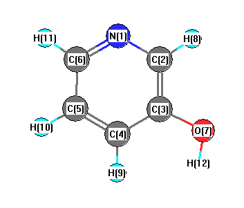 picture of 3-Pyridinol state 1 conformation 1