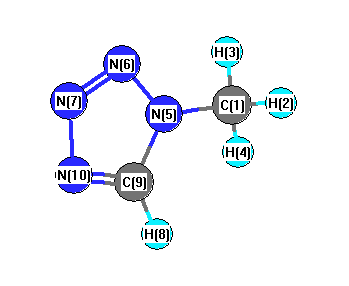 picture of 1H-Tetrazole, 1-methyl- state 1 conformation 1