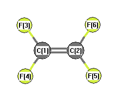 picture of Tetrafluoroethylene state 1 conformation 1