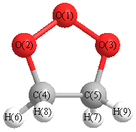picture of 1,2,3-trioxolane state 1 conformation 1
