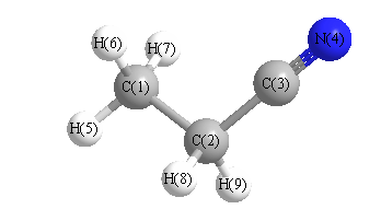 picture of ethyl cyanide state 1 conformation 1