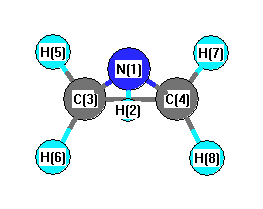 picture of Aziridine state 1 conformation 1