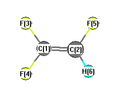 picture of Trifluoroethylene state 1 conformation 1