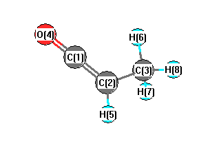 picture of Methylketene state 1 conformation 1