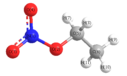 picture of Nitric acid, ethyl ester state 1 conformation 1