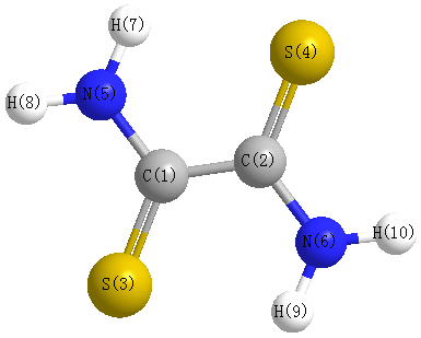 picture of Ethanedithioamide state 1 conformation 1