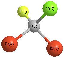 picture of dibromochlorofluoromethane state 1 conformation 1