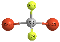 picture of Methane, dibromodifluoro- state 1 conformation 1