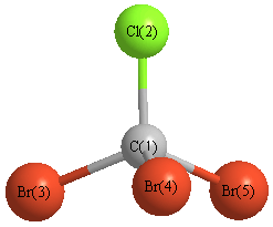 picture of tribromochloromethane state 1 conformation 1