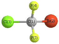 picture of Methane, bromochlorodifluoro- state 1 conformation 1