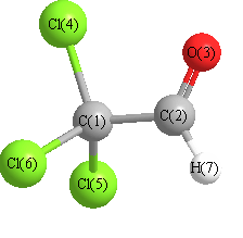picture of trichloroacetaldehyde state 1 conformation 1