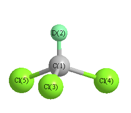 picture of trichloromethane-d state 1 conformation 1
