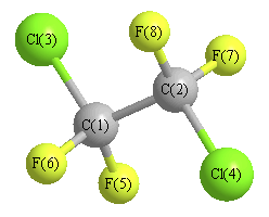 picture of 1,2-Dichloro-1,1,2,2-tetrafluoroethane state 1 conformation 1