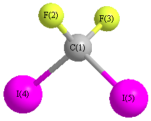 picture of difluorodiiodomethane state 1 conformation 1