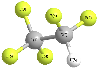 picture of pentafluoroethane state 1 conformation 1