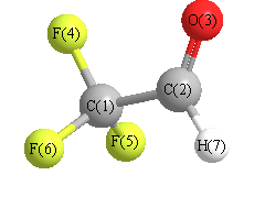 picture of trifluoroacetaldehyde state 1 conformation 1