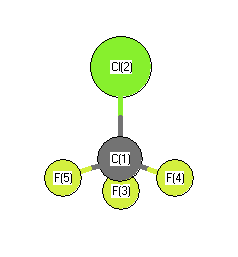 picture of Methane, chlorotrifluoro- state 1 conformation 1