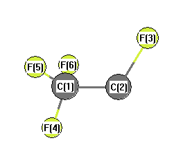 picture of Trifluoromethylhypofluorite state 1 conformation 1