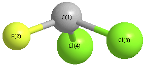 picture of dichlorofluoromethyl radical state 1 conformation 1