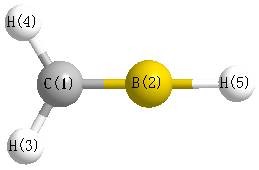 picture of methyleneborane state 1 conformation 1