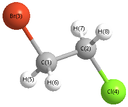 picture of 1-bromo-2-chloroethane state 1 conformation 1