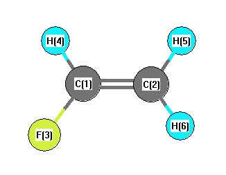 picture of Ethene, fluoro- state 1 conformation 1