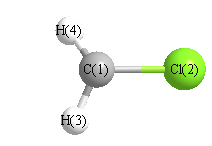 picture of chloromethyl radical state 1 conformation 2
