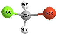 picture of Methane, bromochloro- state 1 conformation 1