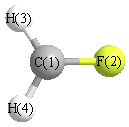 picture of fluoromethyl radical state 1 conformation 1