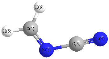 picture of cyanamide, methylene state 1 conformation 1