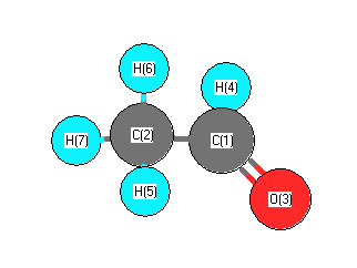 picture of Acetaldehyde state 1 conformation 1