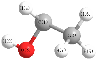 picture of 1-hydroxy-ethyl radical state 1 conformation 1