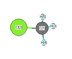 picture of Methyl chloride state 1 conformation 1