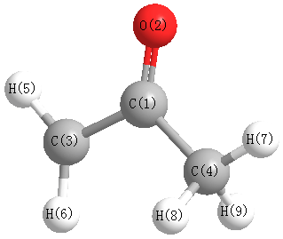 picture of Acetonyl radical state 1 conformation 1