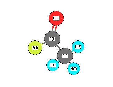 picture of Acetyl fluoride state 1 conformation 1