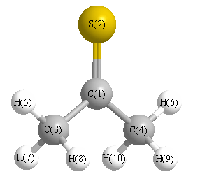 picture of Thioacetone state 1 conformation 1