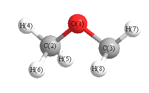 picture of methoxymethyl radical state 1 conformation 1