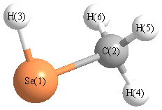 picture of Methane selenol state 1 conformation 1